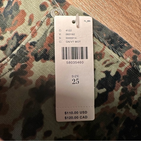 NWT Anthropologie Pilcro Hi-Rise Skinny Camo Jeans Corduroy Pants Jeans … - Picture 10 of 14